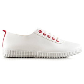 TRENDI Lav sneakers med Eco-læder hvid