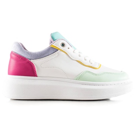 BUONAROTTI Moderigtige sportssko sneakers hvid flerfarvet