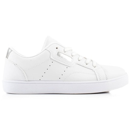 TRENDI Klassiske sneakers med snøre hvid