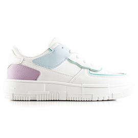 TRENDI Sneakers på platformen hvid flerfarvet
