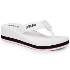 Flip-flops på Big Star W JJ274A333 kilehæl hvid