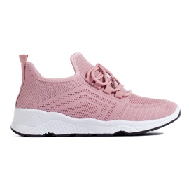 Moderigtige tekstilsneakers lyserød