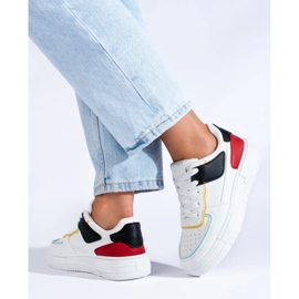 Sneakers på platformen hvid