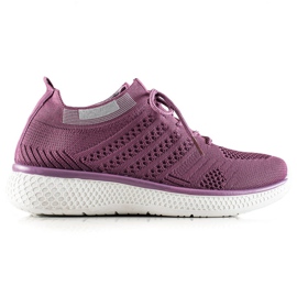 TRENDI Snørede sportssko violet
