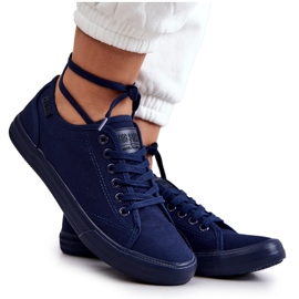 Damesneakers Low Big Star JJ274067 Marineblå