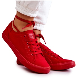 Damesneakers Low Big Star JJ274068 Rød