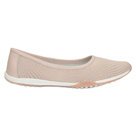 Læderpink gennembrudte ballerinaer Filippo DP3681 / 22 PI lyserød