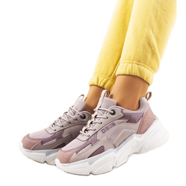 Lilla sneakers Big Star HH274258 violet lyserød