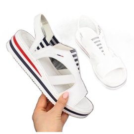 Rieker W V02Y5 kilesandaler hvide