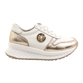 Sportssko til kvinder bundet Filippo DP3547 / 22 WH GO Hvid gylden