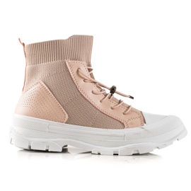 TRENDI Sneakers med pudderhøje lyserød