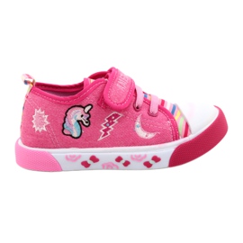 American Club Velcro sneakers American Ten17/22 Pink Leather Insert lyserød