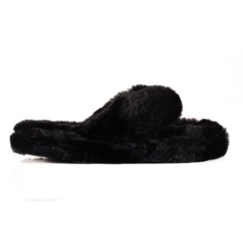 TRENDI Pelsflip-flops sort