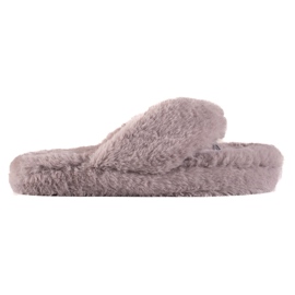 TRENDI Pelsflip-flops grå