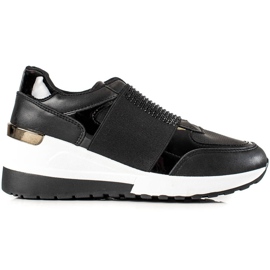 Weide Slip-on sneakers med krystaller sort