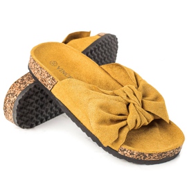 Komfortable afslappede Vinceza flip-flops gul