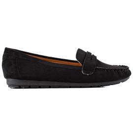 TRENDI Komfortable loafers i ruskind sort