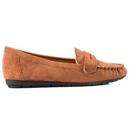 TRENDI Komfortable loafers i ruskind brun