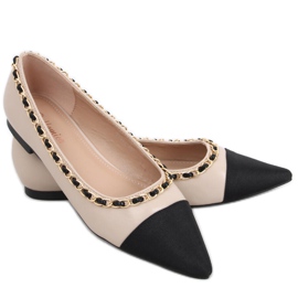 Ballerinaer med kæde Sabina Beige sort