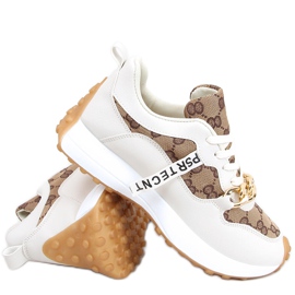 Sneakers med Elena Beige kæde