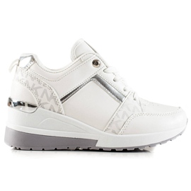 TRENDI Stilfulde wedge sneakers hvid