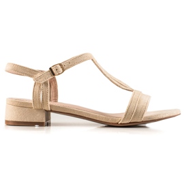 Klassiske VINCEZA-sandaler i ruskind beige