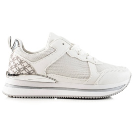 Diamantique Hvide sneakers med mesh