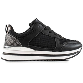Diamantique Sorte sneakers med mesh