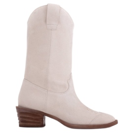 Marco Shoes Cowboystøvler uden naturlig ruskindsisolering hvid
