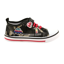 American Club Amerikanske sneakers børnesko læderindsats TEN54 / 22 Moro beige sort