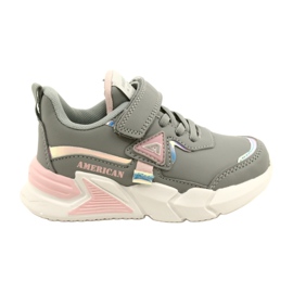 American Club Velcro sportssko med hologram AA24/22 grå