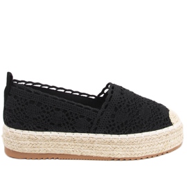 Alice Black Lace Espadrilles sort