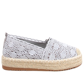 Alice Grey Lace Espadrilles grå