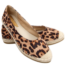 Camino Leopard espadriller til kvinder brun