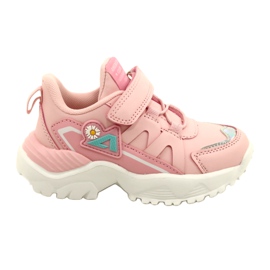 American Club Velcro med hologram AA25/22 pink lyserød
