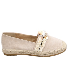 Lola Beige espadriller med skaller