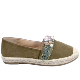 Lola Grønne Espadriller med skaller