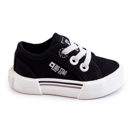 Sorte lave sneakers til børn Big Star JJ374164