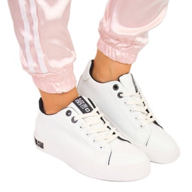 Low-top sneakers med øko læder Big Star W II274031 hvid