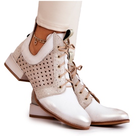 Læderstøvler Maciejka 05541-25 Lys beige