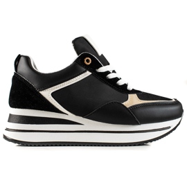 TRENDI Stilfulde sneakers på platformen sort