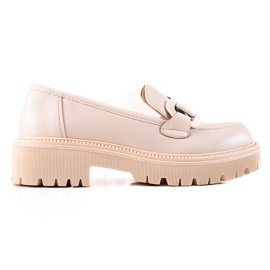 Seastar Moderigtige loafers på platformen beige