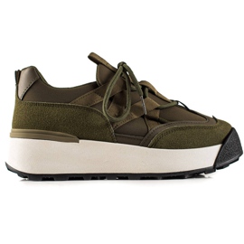 Seastar Bundet sneakers på platformen grøn