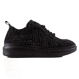 ARTIKER Openwork sneakers på platformen sort