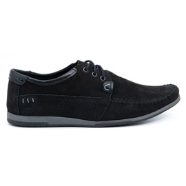KOMODO Sko Herre læder mokkasiner 875 sort nubuck