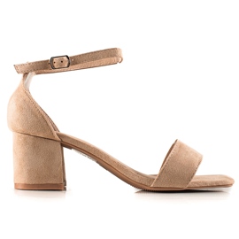 Sandaler på lave hæle VINCEZA beige
