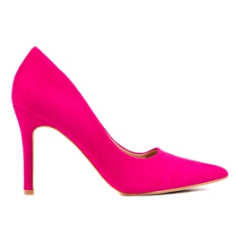 Goodin Fuchsia stiletter med ruskind lyserød
