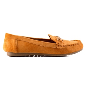 TRENDI Komfortable loafers med ornament brun