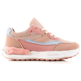 TRENDI Komfortable lyserøde sneakers