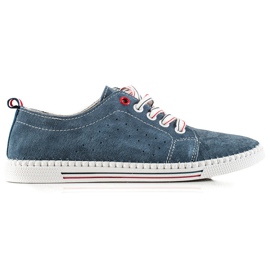 Filippo Klassiske læder sneakers blå
